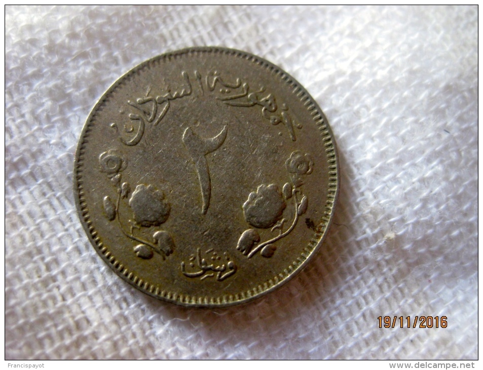 Sudan: 2 Gersh 1963 (rare) - Soudan