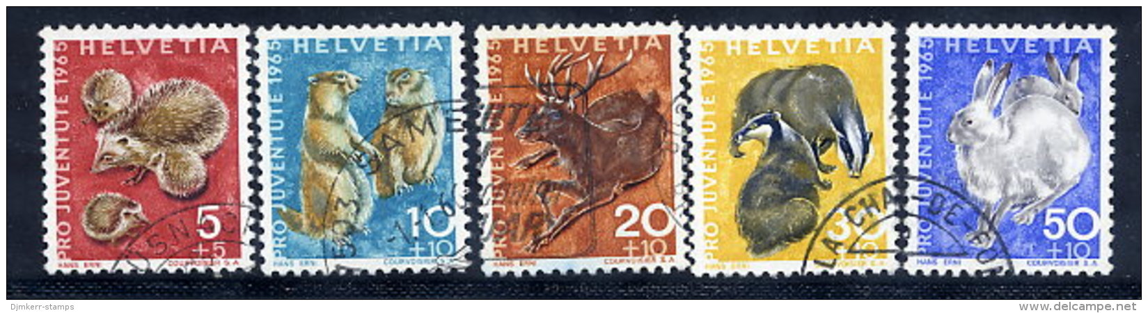 SWITZERLAND 1965 Pro Juventute Set Used.  Michel 826-30 - Usati