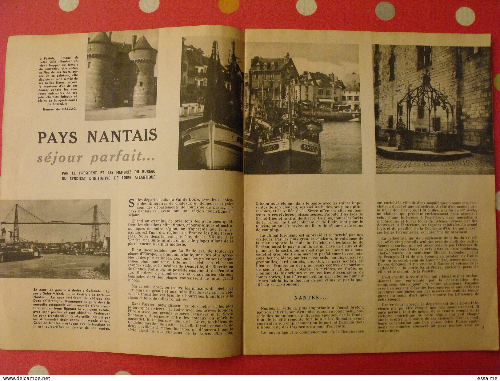 Le Pays Nantais. Tourisme Et Travail. Mars 1957. N° 91. Nantes Noirmoutier Loire - Pays De Loire