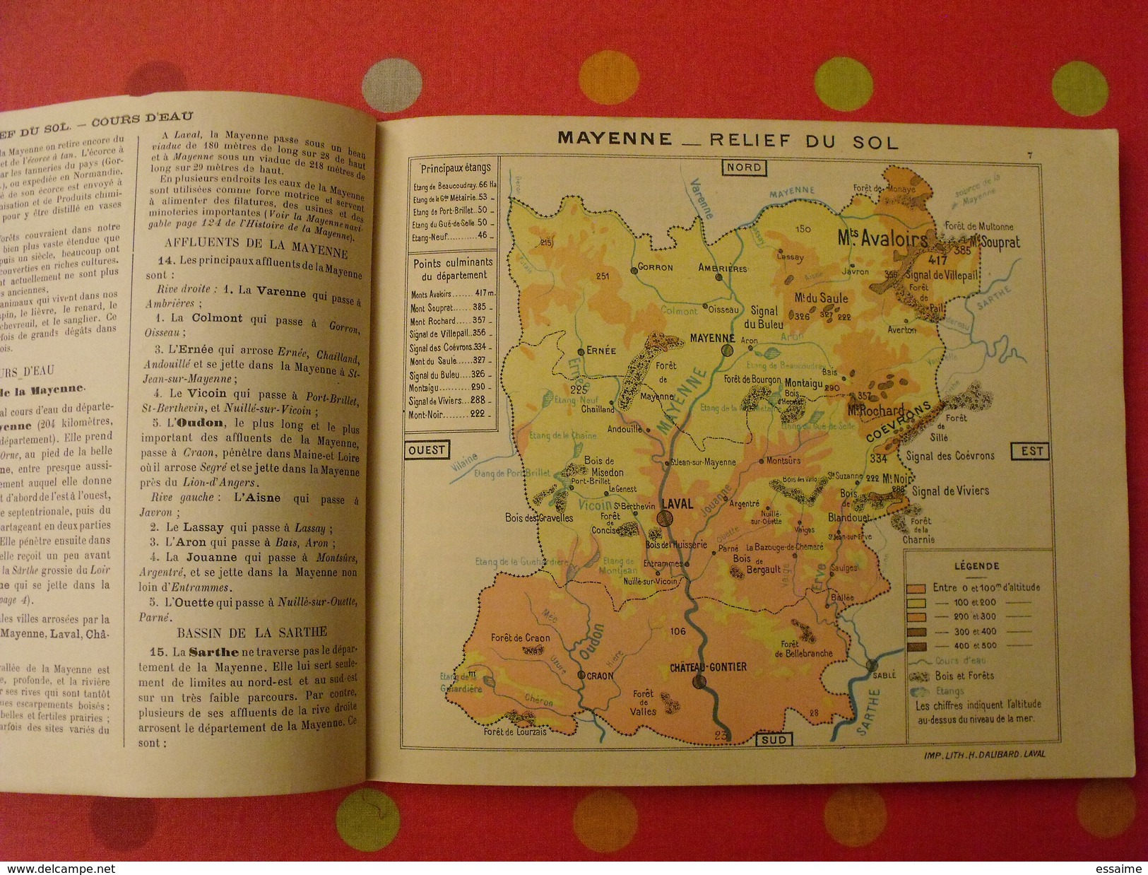 Petite Géographie Du Département De La Mayenne. Julien Hay. 1901. 20 Cartes + 25 Gravures. - Pays De Loire