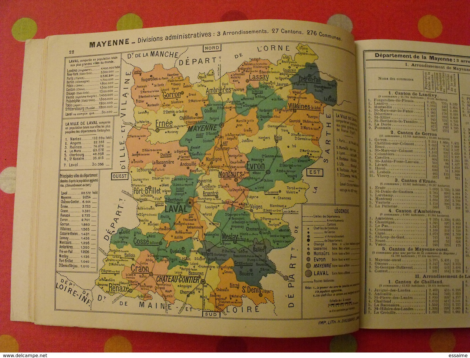 petite géographie du département de la Mayenne. Julien Hay. 1901. 20 cartes + 25 gravures.