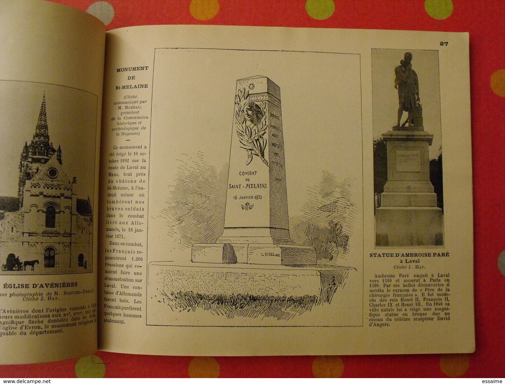 petite géographie du département de la Mayenne. Julien Hay. 1901. 20 cartes + 25 gravures.