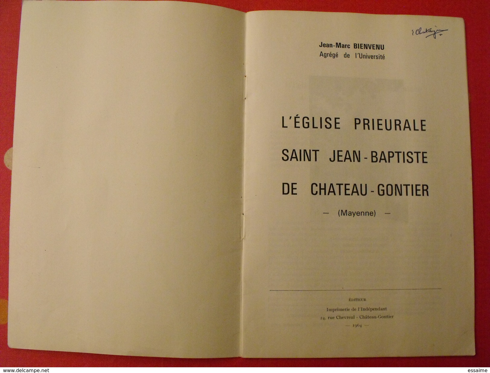 L'église Prieurale Saint Jean-Baptiste De Chateau-Gontier. Jean-Marc Bienvenu 1964 - Pays De Loire