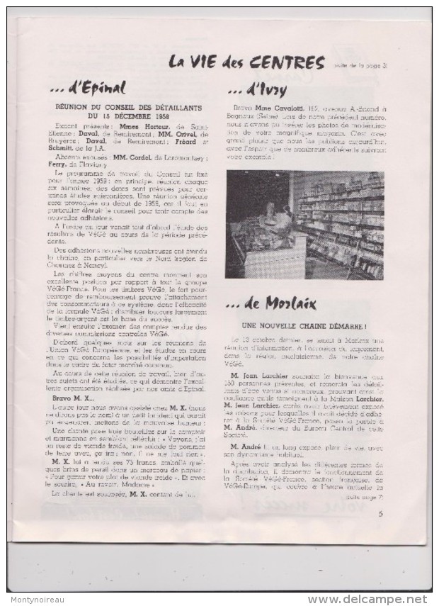 J L : Vieux  Papier:  Mag. épicerie  Végé 1959 ( Escaudrain, Ancinnes,blois,evreux, Ivvry,lille,morlaix,limoges) - Non Classés