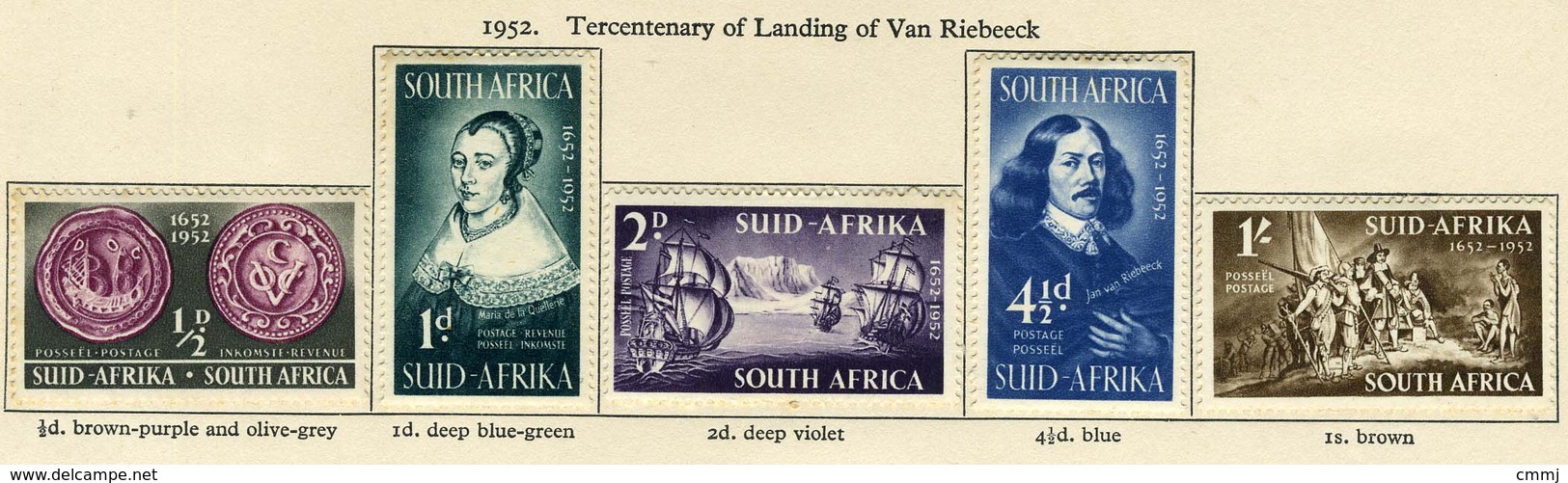 1952 - SUD AFRICA - Catg.. Mi. 224/228 - LH - (SAR3010.1) - Unused Stamps