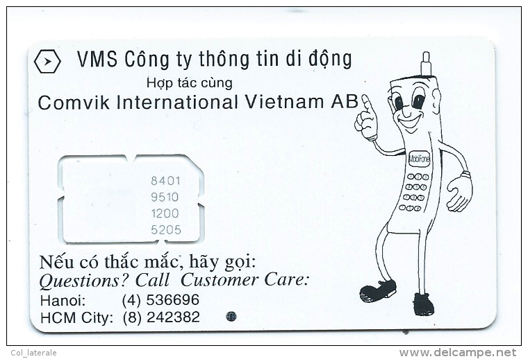 Telecarte Vietnam Viet Nam Carte SIM Mobi Fone Neuve TB VMS Comvik 2 Scans - Viêt-Nam