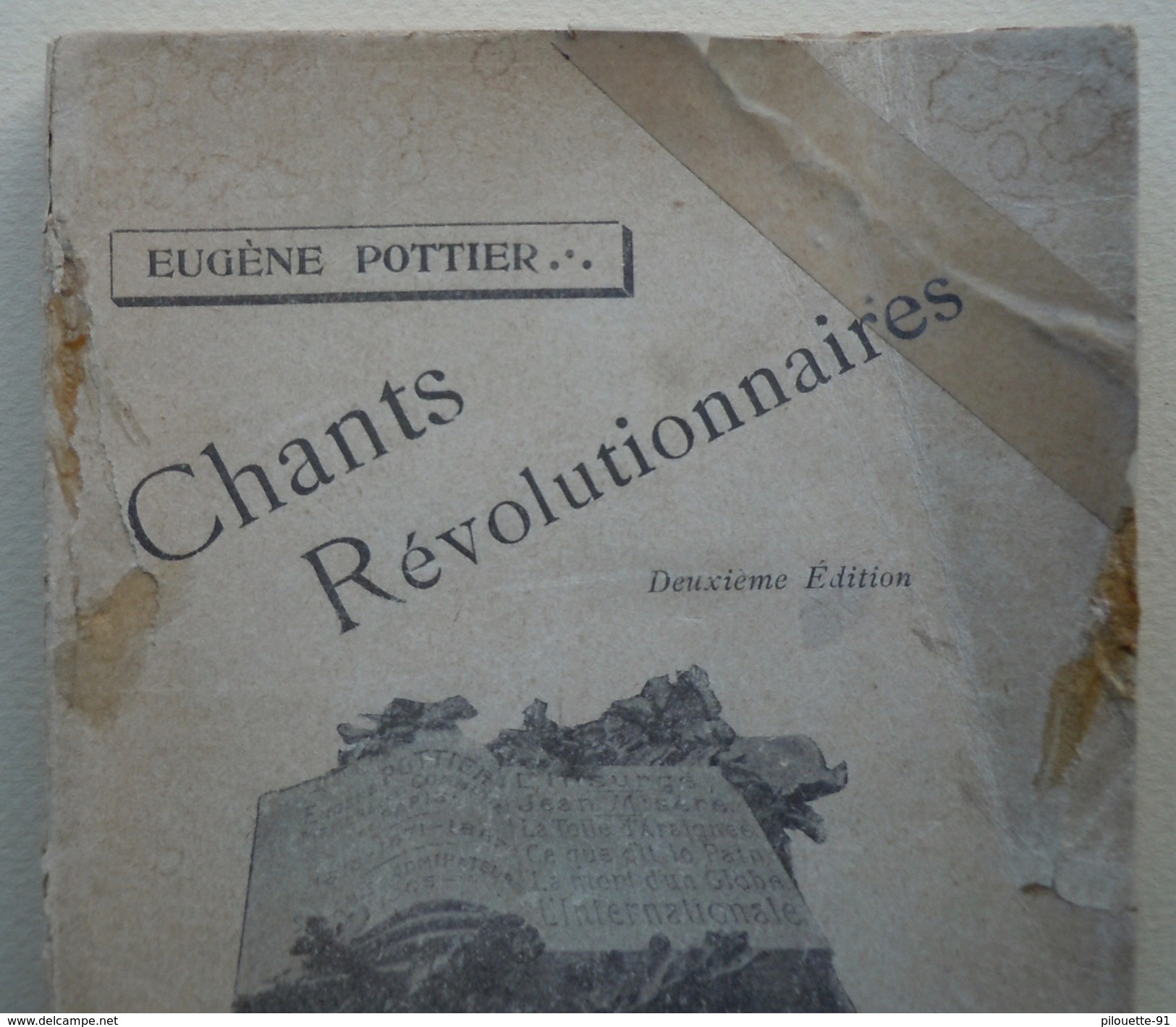 POTTIER Eugène Chants Révolutionnaires Paris, AU BUREAU DU COMITE POTTIER deuxième édition 1910?