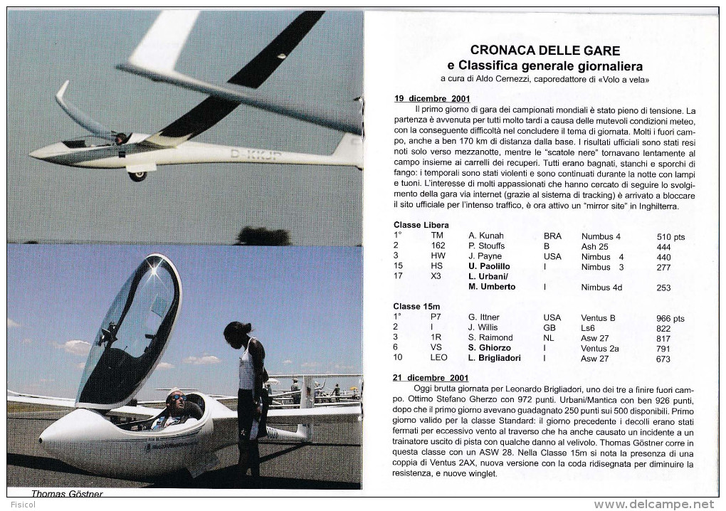 2001 - 27th World Gliding Campionships - South Africa - Opuscolo Della Manifeastazione - Altri & Non Classificati