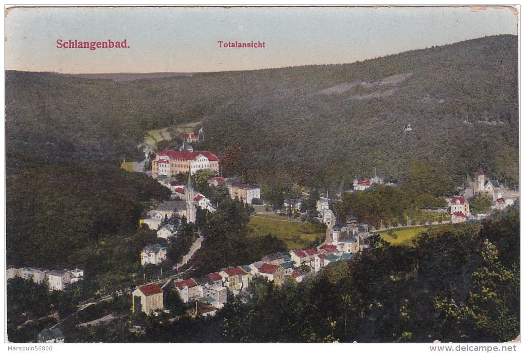 CPA RARE - ALLEMAGNE - SCHLANGENBAD - TOTALANSICHT - Schlangenbad