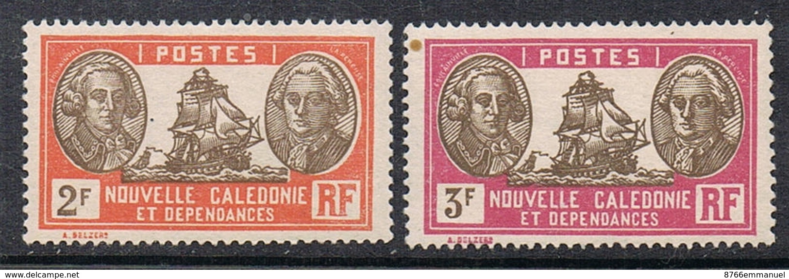 NOUVELLE-CALEDONIE N°157 ET 158 N* - Unused Stamps