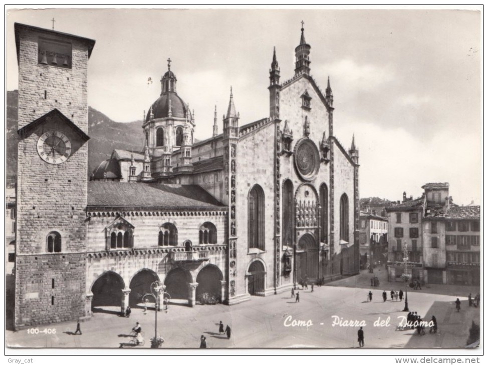 Italy, Como, Piazza Del Duomo, Unused Real Photo Postcard [19125] - Como