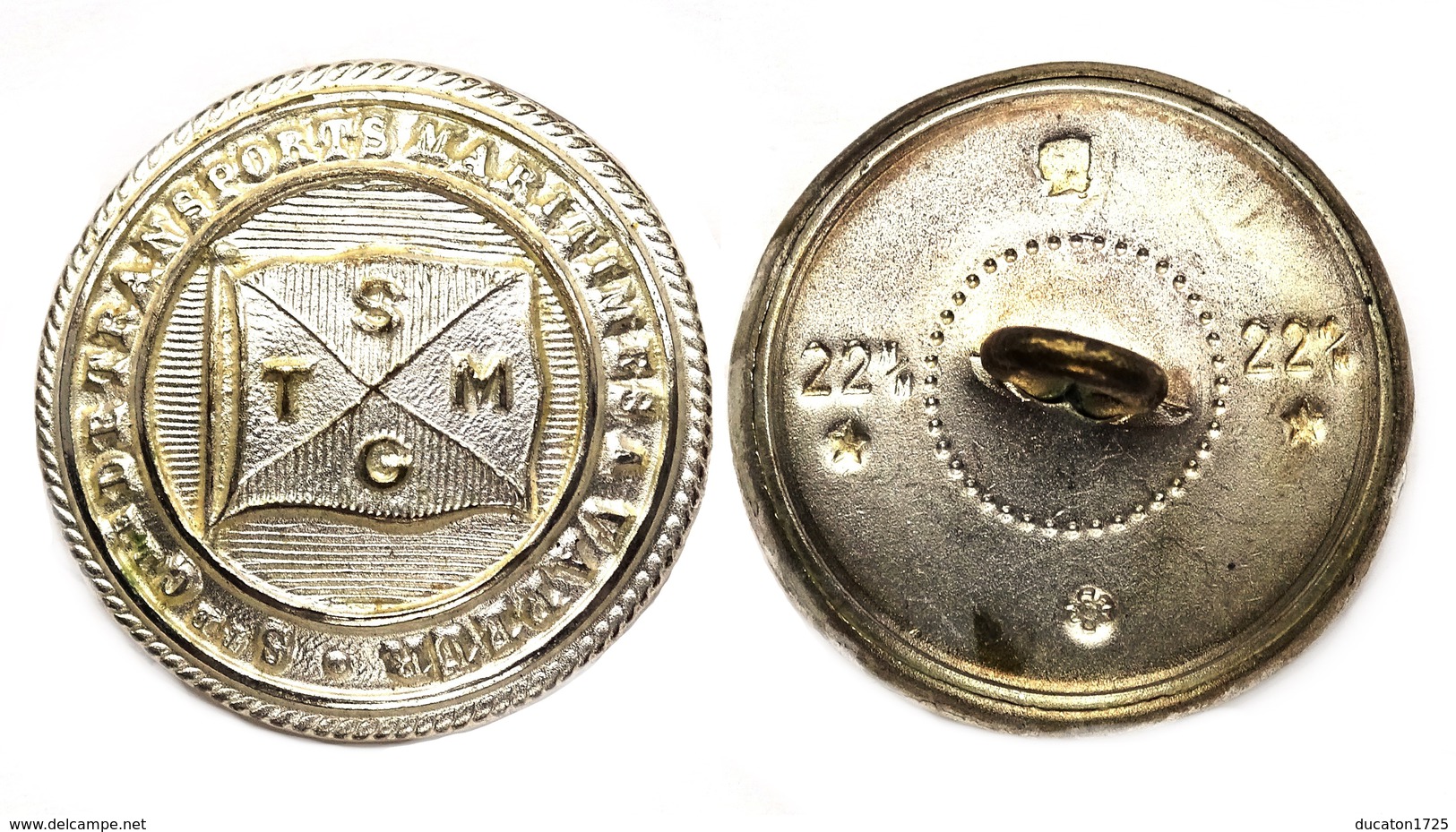 Bouton Officier Société Générale De Transports Maritimes à Vapeur. 22mm. Vers 1900 - Buttons