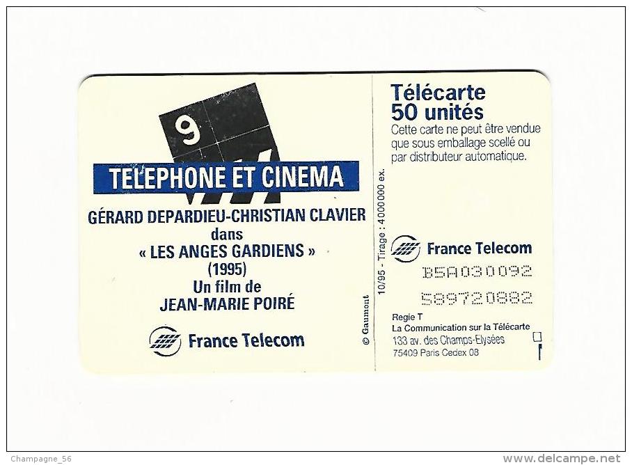 FRANCE 10 / 95 F595A CLAVIER DEPARDIEU 50 U GEM 1 B DN9 CARAC. LASERS X 2 LIGNES B5A   UTILISÉE - Variétés