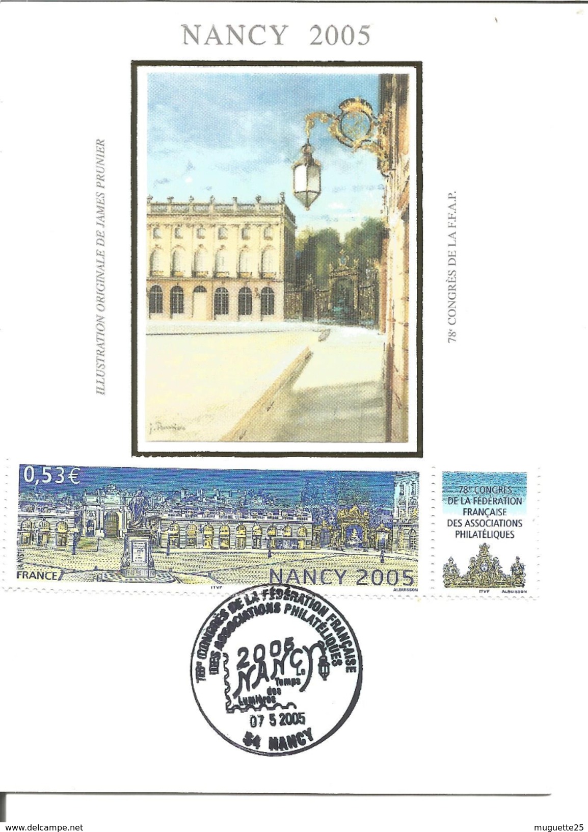 Vignette Lisa Carte Maximun Nancy 2005 - 1999-2009 Illustrated Franking Labels