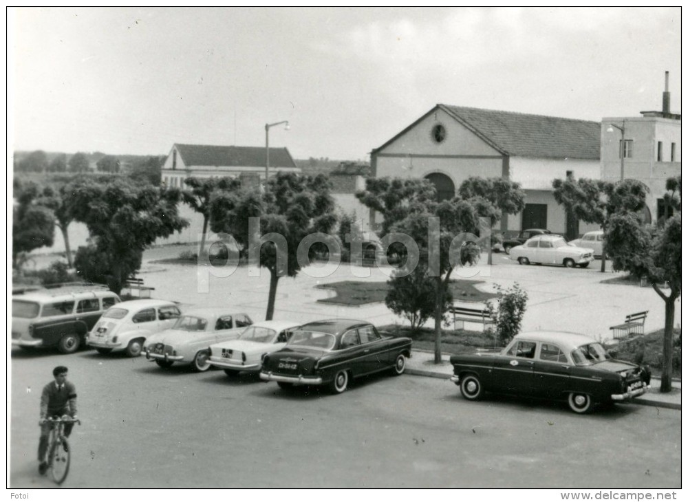 50s REAL PHOTO FOTO POSTCARD SALVATERRA DE MAGOS RIBATEJO PORTUGAL CARTE POSTAL OPEL BORGWARD ISABELLA - Santarem