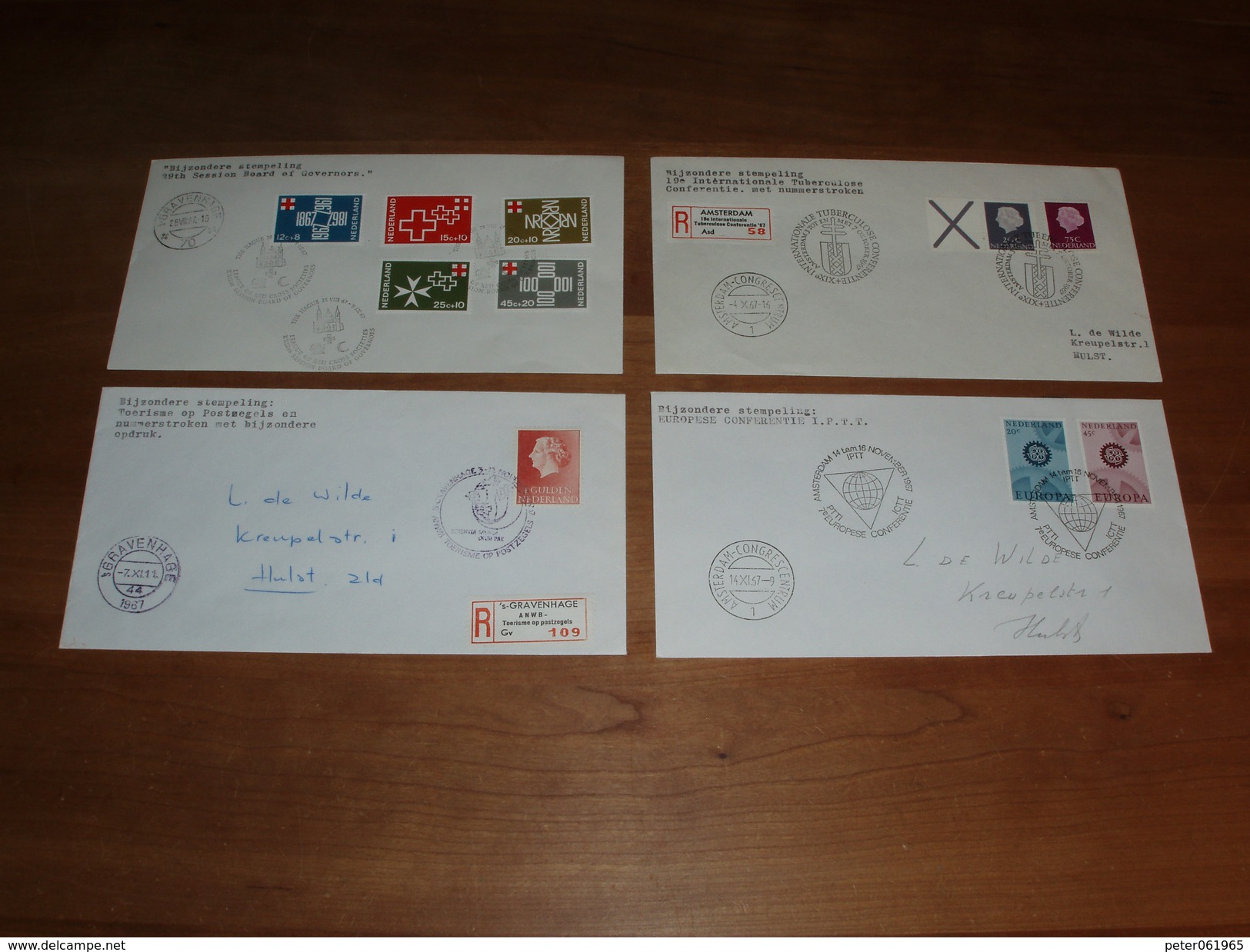 4 Enveloppen Met Bijzondere Stempels (1967) - Covers & Documents