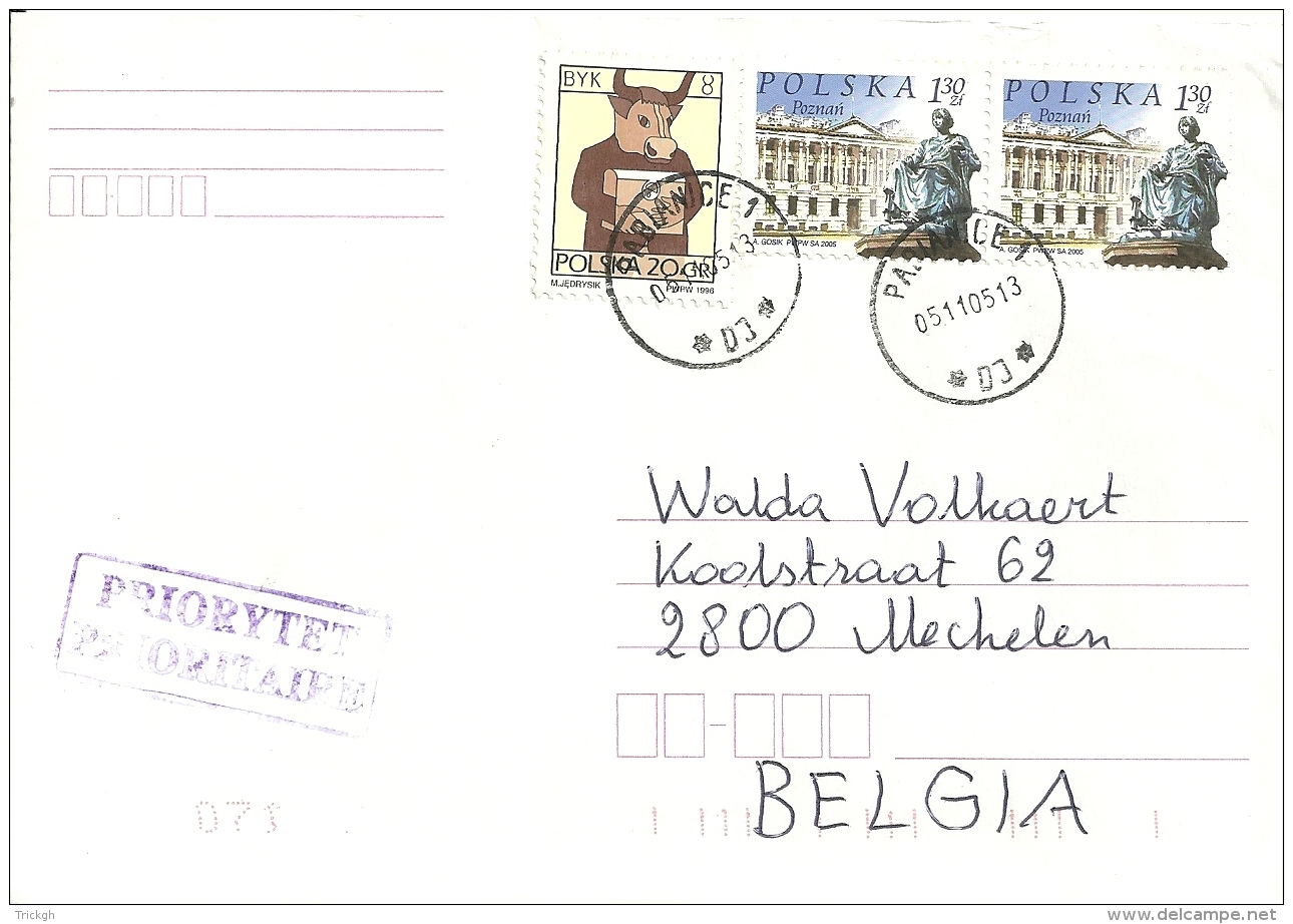 Polska 2005 Pabianice &gt;&gt; Mechelen B - Briefe U. Dokumente