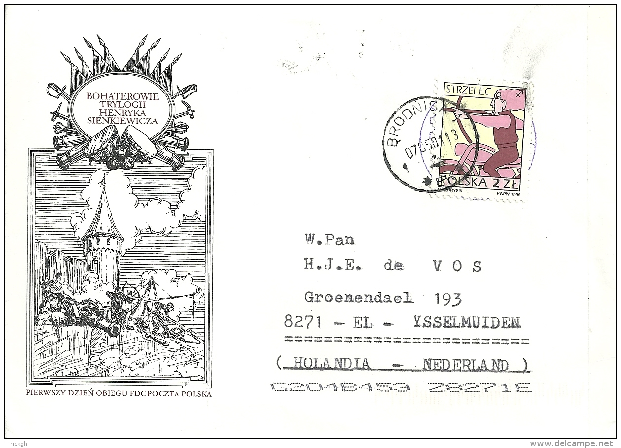 Polska 2001 Brodnica &gt;&gt; IJsselmuiden NL - Storia Postale