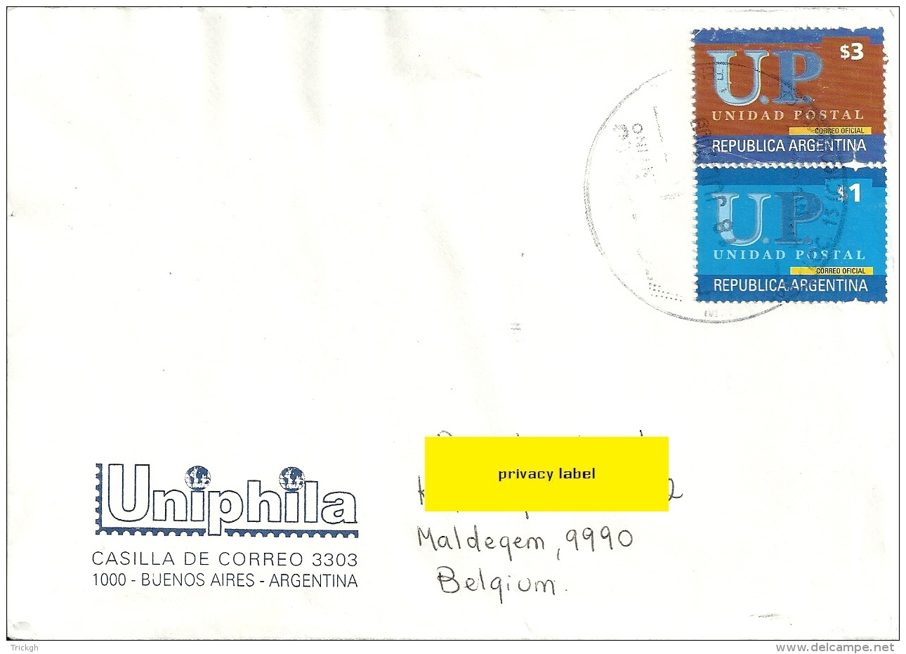 Argentina 2005 Buenos Aires &gt;&gt; Maldegem B - Cartas & Documentos