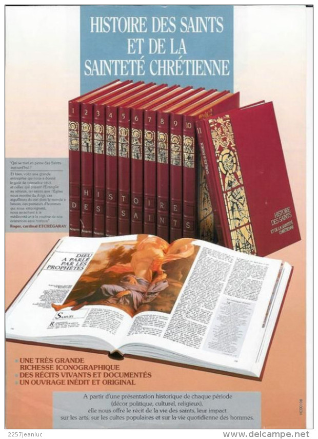 Lot De 11 Volumes - Histoire Des Saints Et De La Sainteté Chrétienne Edition Compléte De 1987 - Bücherpakete