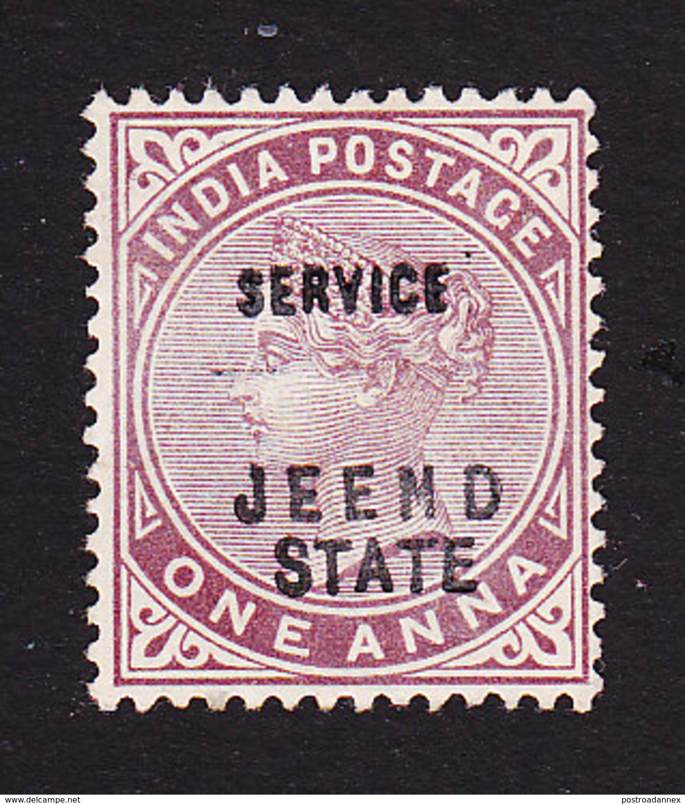 Jind, Scott #O5, Mint No Gum, Queen Victoria Overprinted, Issued 1885 - Jhind