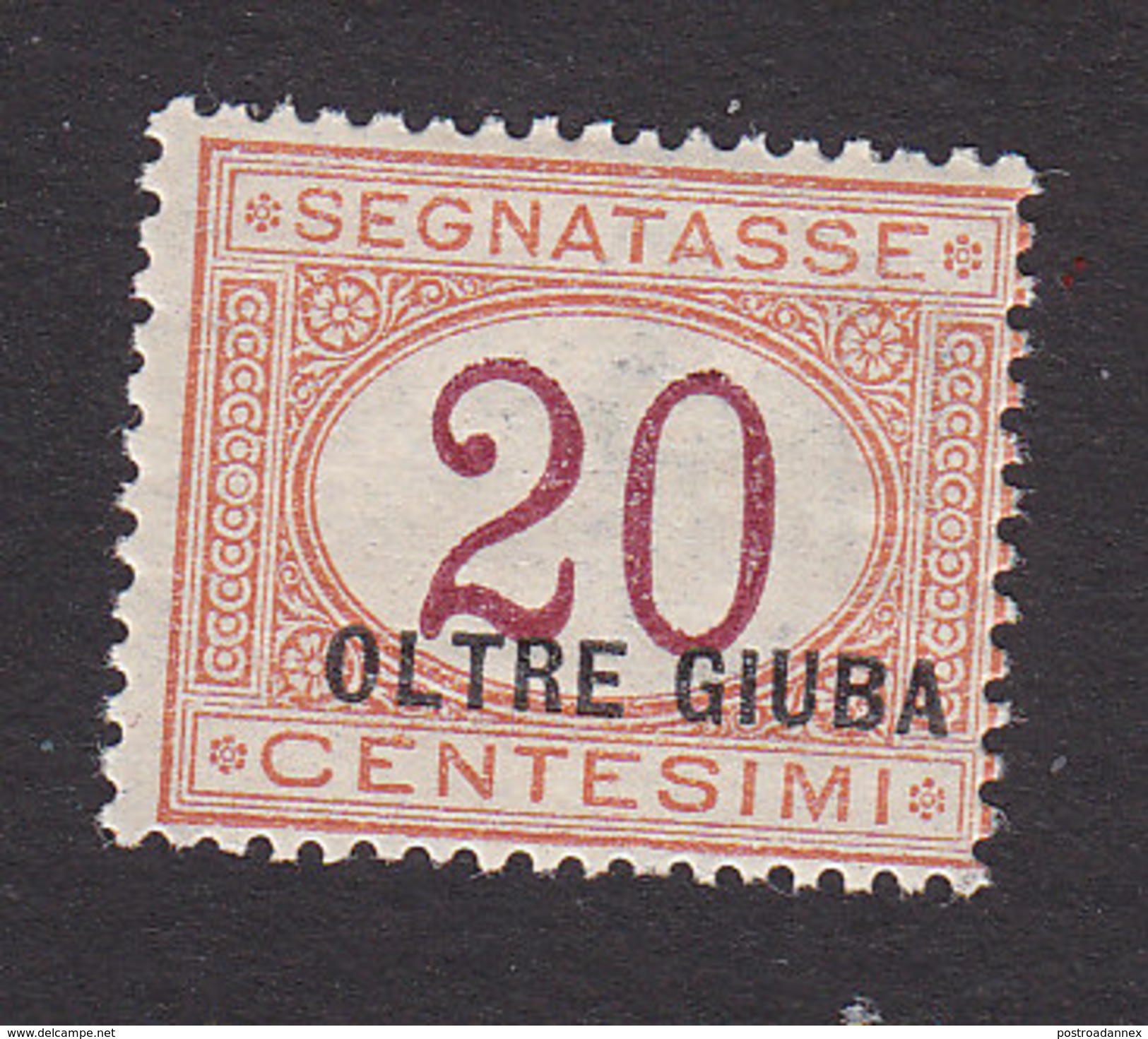 Oltre Giuba, Scott #J3, Mint Hinged, Italian Postage Due Overprinted, Issued 1925 - Oltre Giuba