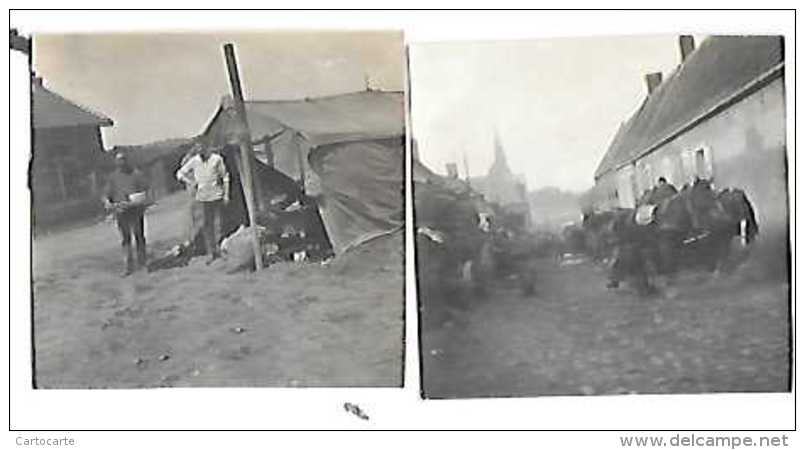 62 OISY LE VERGER   2  Photos Allemandes 1914/1918 - Otros & Sin Clasificación