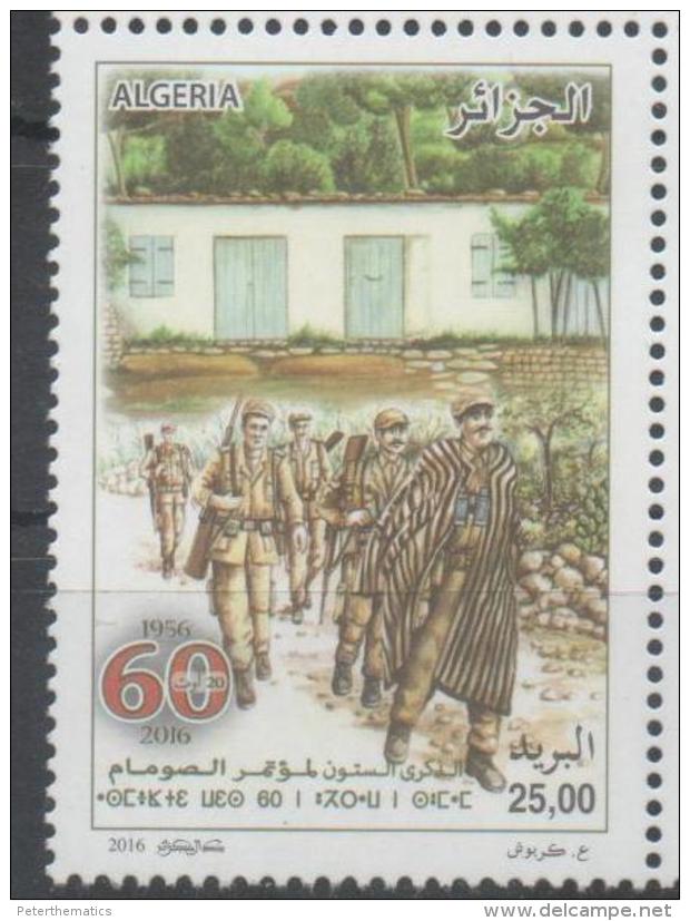 ALGERIA ,MNH, 2016,  60TH ANNIVERSAREY OF SOUMAN SUMMIT, SOLDIERS, 1v - Other & Unclassified