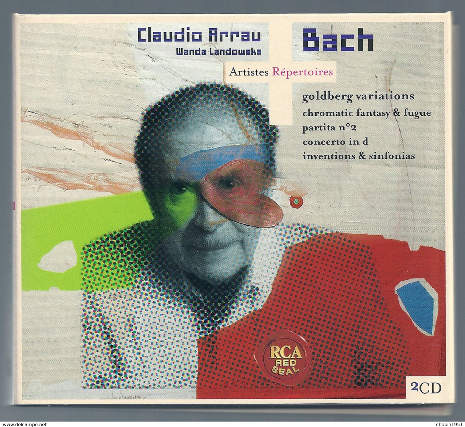 CD PIANO (2 CD) - BACH : VARIATIONS GOLDBERG - CLAUDIO ARRAU, Piano - Klassik