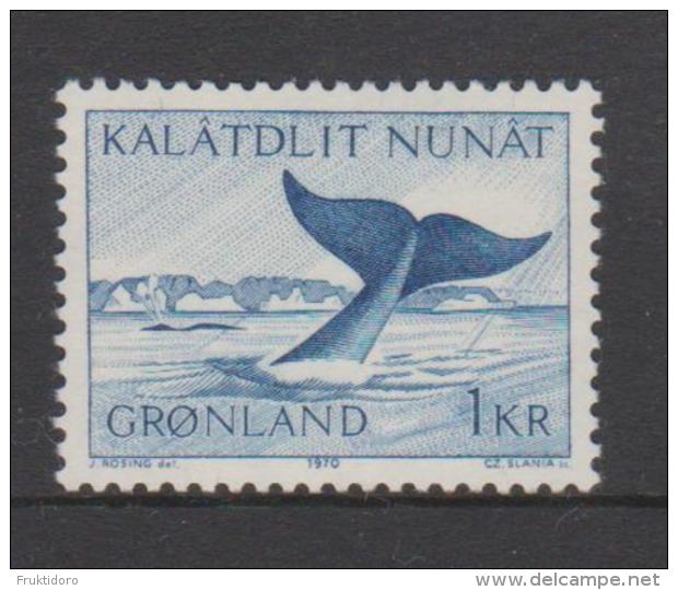 Greenland Mi 75 Greenlandic Fauna - Bowhead Whale (Balaena Mysticetus) 1970 * * - Ungebraucht
