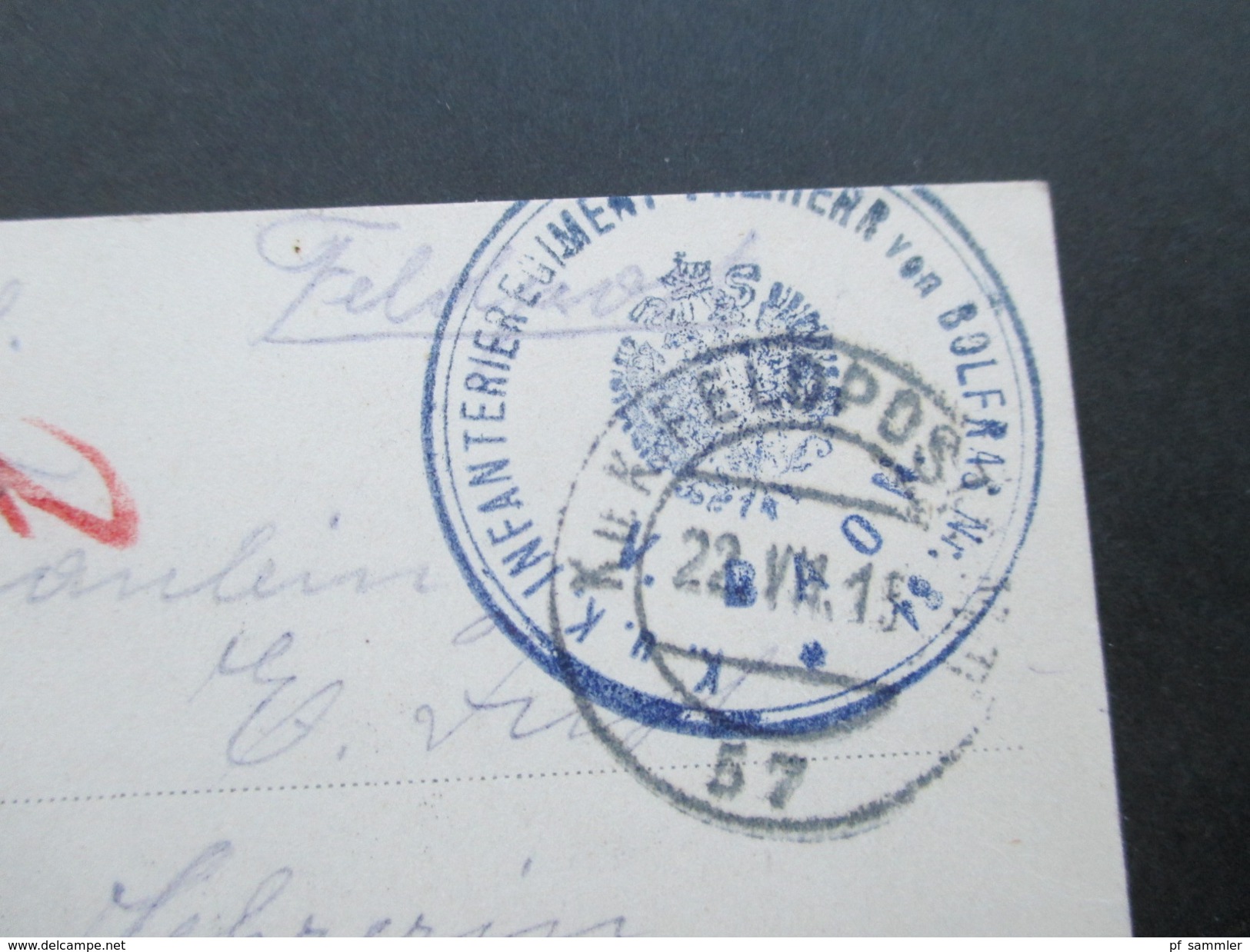 Österreich 1915 Feldpostkarte Feldpostamt 57 AK Lemberg - Sobieski Denkmal. Regiment Freiherr Von Bolfras - Cartas & Documentos