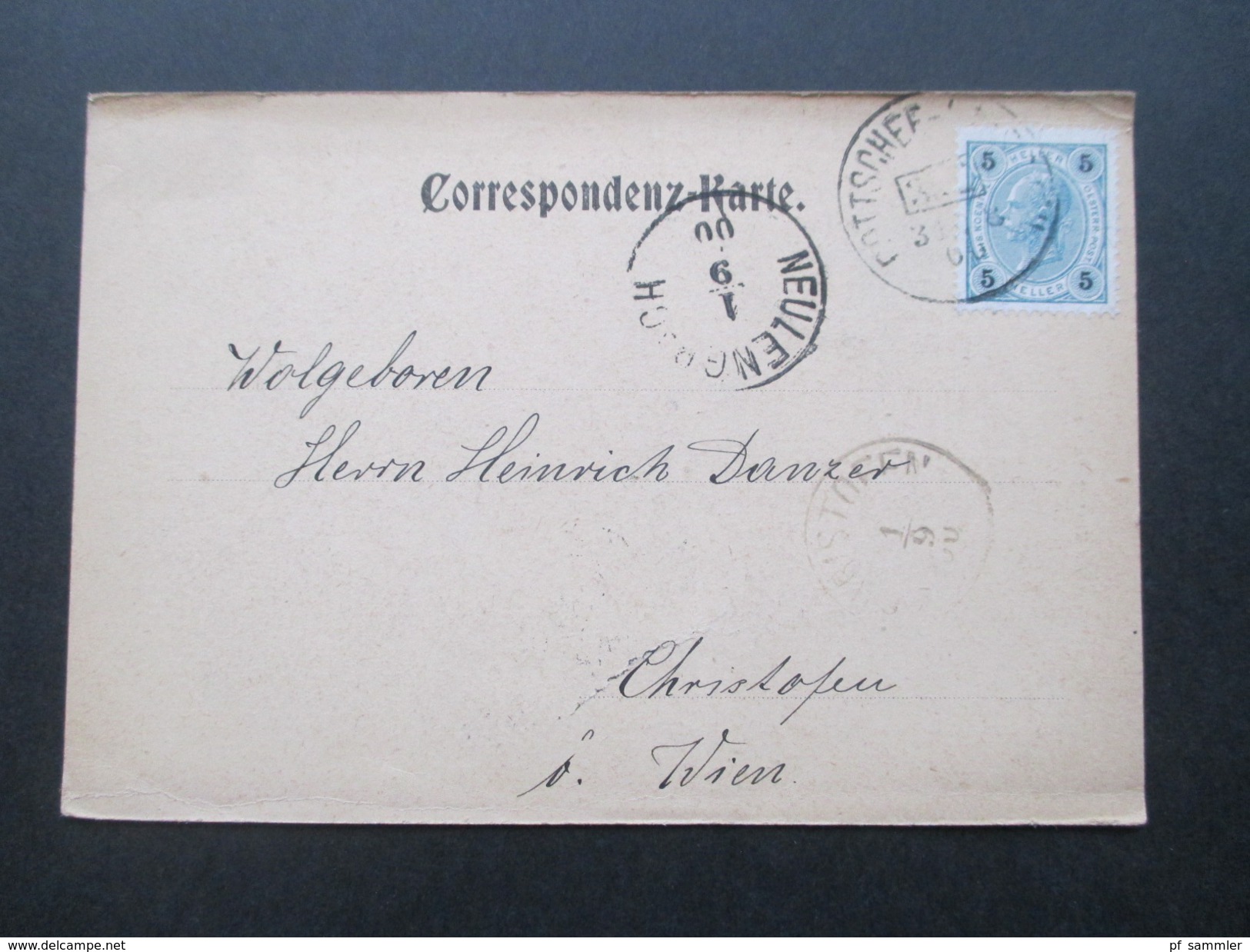 Österreich 1900 Feldpostkarte Künstlerkarte A. Zoff. Vratathal. Krain. Bahnpoststempel. Kleinmayer In Laibach - 1900-1949