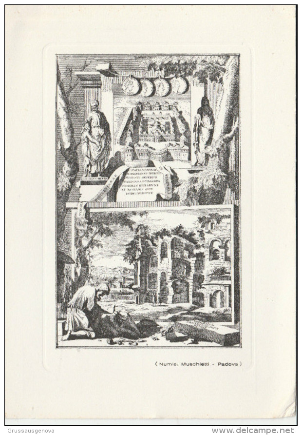 DOC2) CARTOLINA EDITA DA NUMISMATICA MUSCHIETTI PADOVA NON VIAGGIATA MONETE ROMANE 2 COINS MONNAIE Münze - Munten (afbeeldingen)