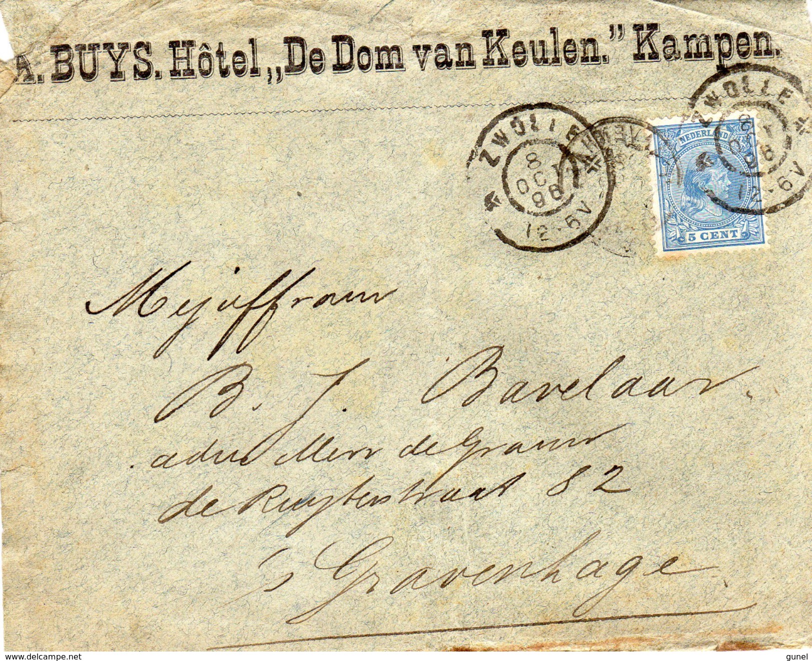 1896  Brief Met Firmalogo Van Zwoille Naar 's-Gravenhage - Brieven En Documenten