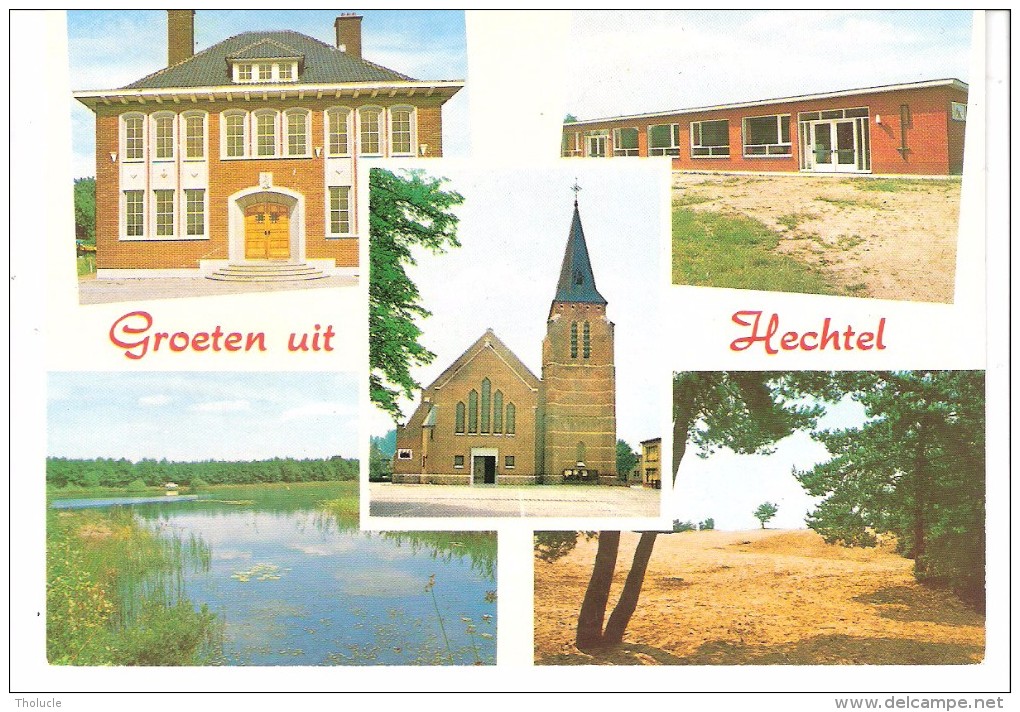 Groeten Uit Hechtel (Eksel-Leopoldsburg-Limburg)-Multivues-Gemeentehuis-Sint-Lambertuskerk-duinen... - Hechtel-Eksel