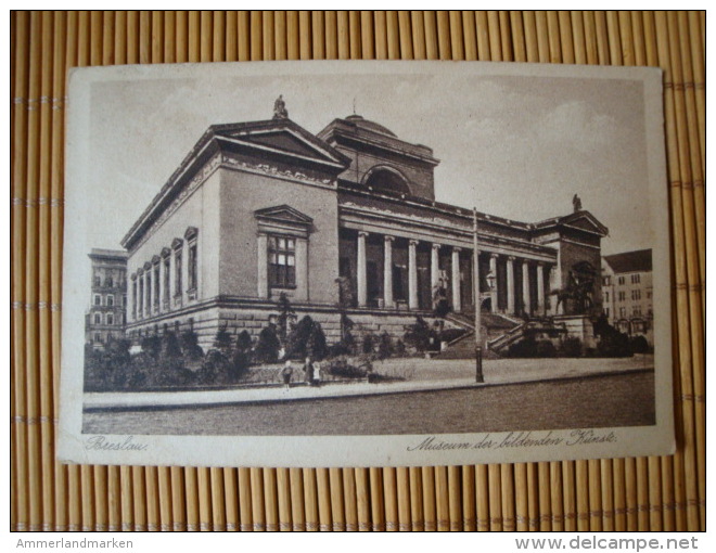 Breslau, Museum Der Bildenden Künste, Gelaufen Mit Bahnpost 1926 - Schlesien