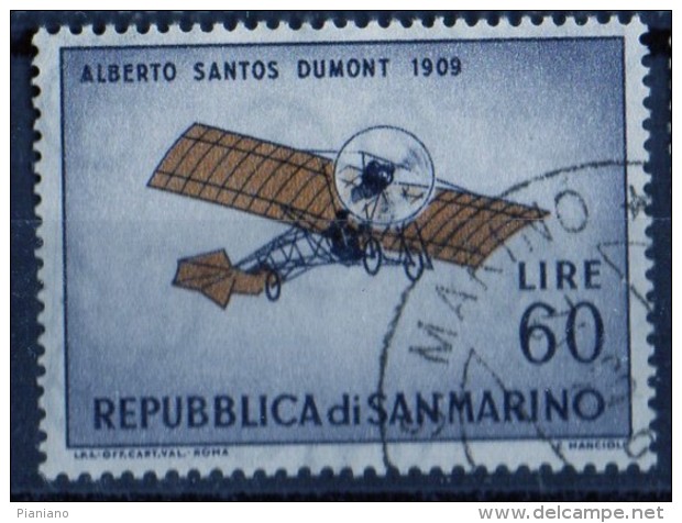 PIA - S.MARINO - 1962 :  Pionieri Dell´ Aviazione : Santos Dumont 1909  -   (UN 594) - Airplanes