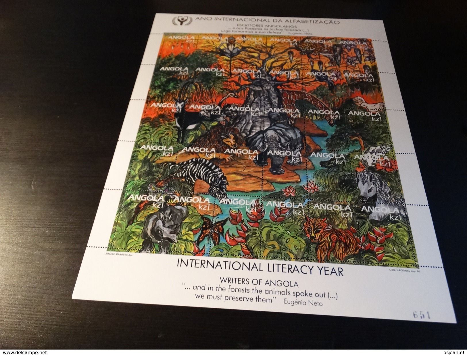 Angola 1990- Année Internationale De L'alphabétisation.Yvert N° 781 à 810 - Angola