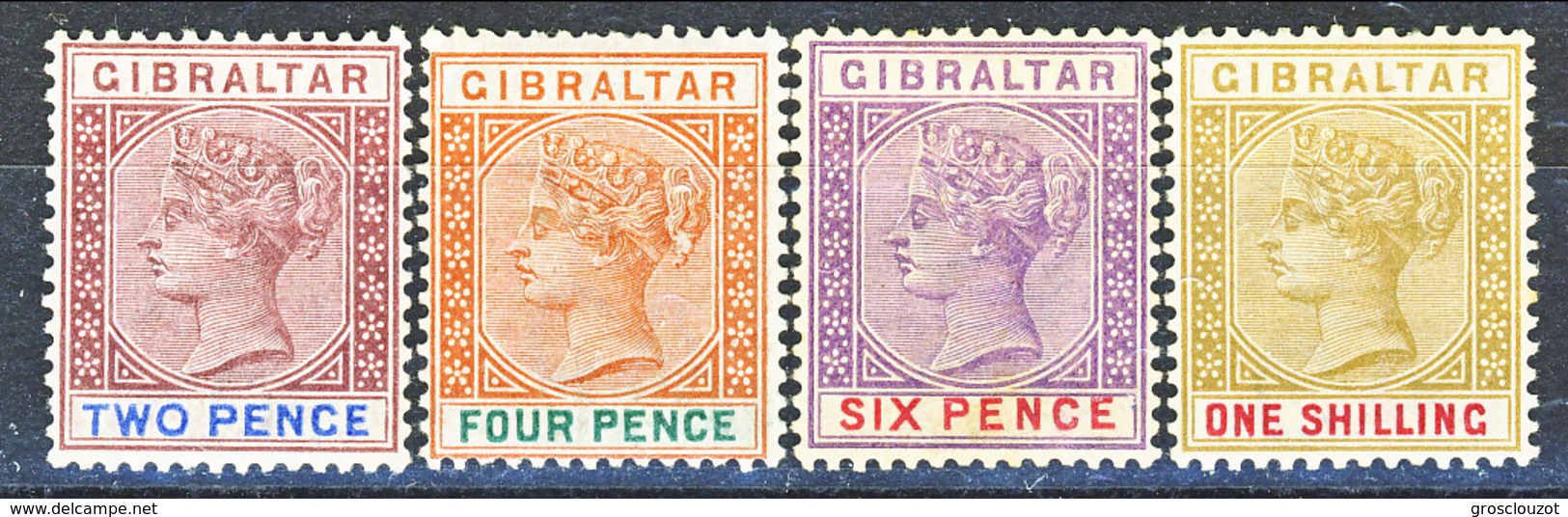 Gibilterra Victoria 1898 Serie N. 33-36 MVLH GO Cat. &euro; 180 - Gibilterra