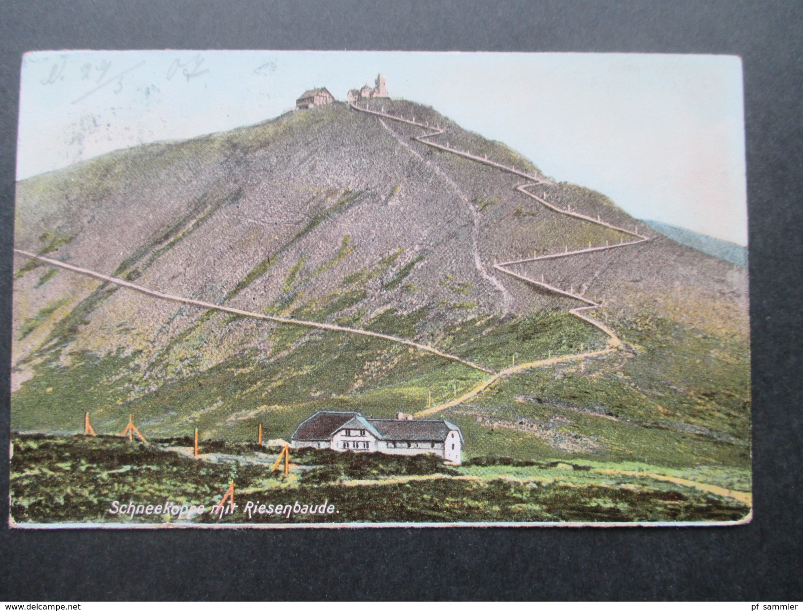 AK Österreich / Tschechien / Sudeten 1917 Schneekoppe Mit Riesenbaude. Spindelmühle. Heliocolorkarte - Czech Republic