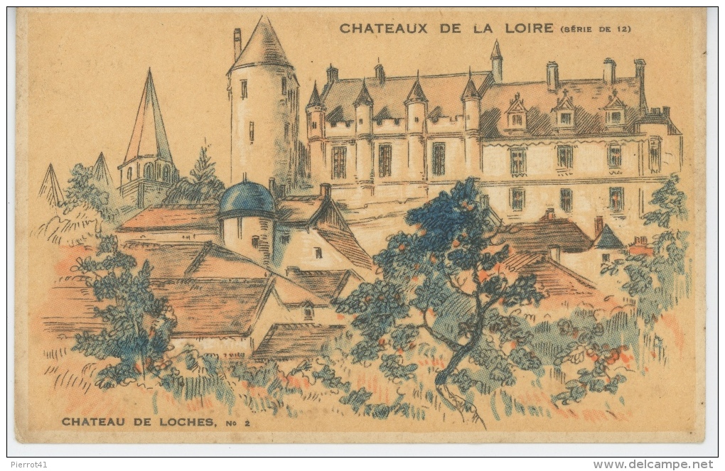PUBLICITE - CHATEAUX DE LA LOIRE - Château De LOCHES - Pub Pour Entremet CREME EXPRESS JUX - Advertising