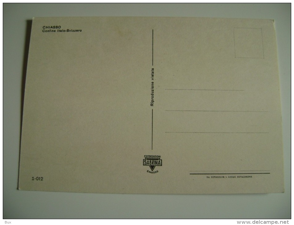 CHIASSO - CONFINE ITALO SVIZZERO -    AUTO  CAR    DOGANA   NON   VIAGGIATA COME DA FOTO - Dogana