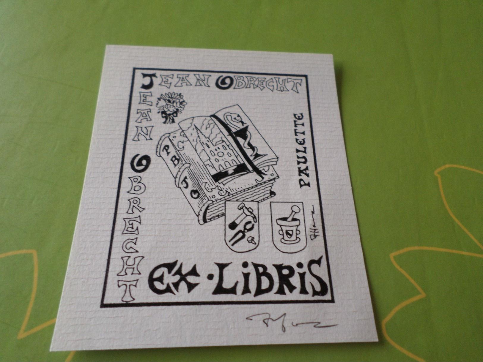 Ex Libris Patrick  Hamm Littérature  Jean Obrecht Paulette - Ex-libris