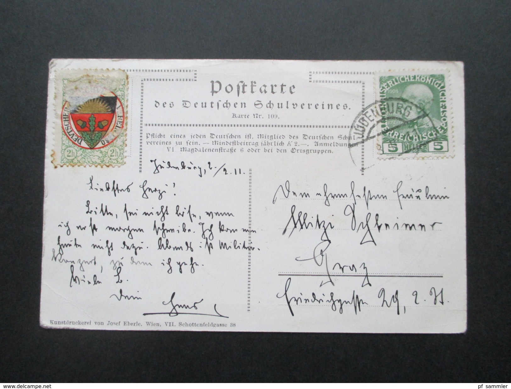 AK Deutscher Schulverein Nr. 109: Goethes Mutter. Halte Fest An Deutschem Sinn. Stempel: Judenburg - Beroemde Vrouwen