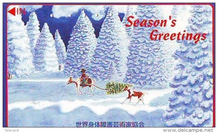 Carte Prépayée Japon * NOËL (2014) MERRY CHRISTMAS  Prepaid Card Japan Karte WEIHNACHTEN JAPAN * KERST NAVIDAD - Noel