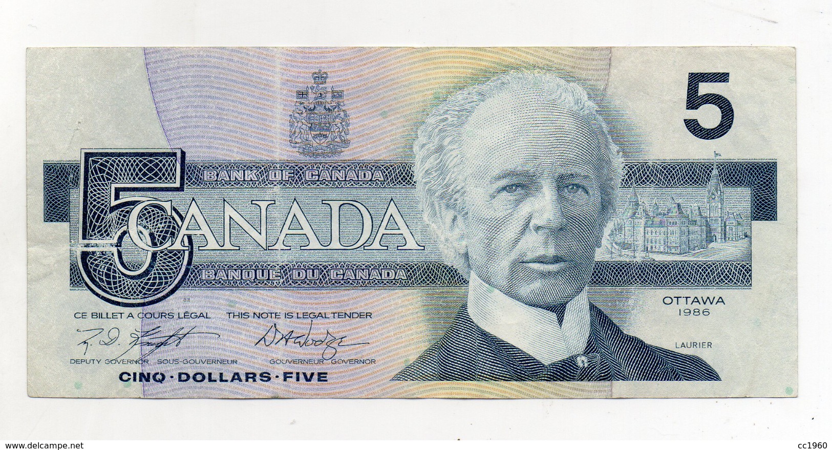 Canada - 1986 - Banconota Da 5 Dollari - Usata -  (FDC1706) - Canada