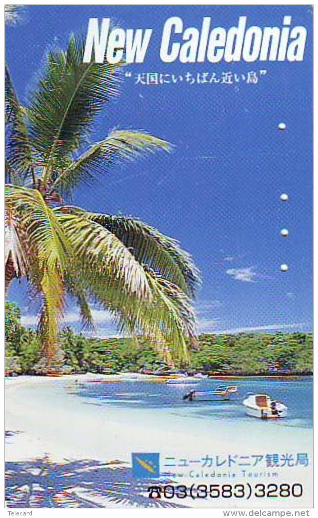 Télécarte JAPON * NEW CALEDONIA  RELIEE (20) Telefonkarte * Phonecard Japan * COUNTRY RELATED - Paysages