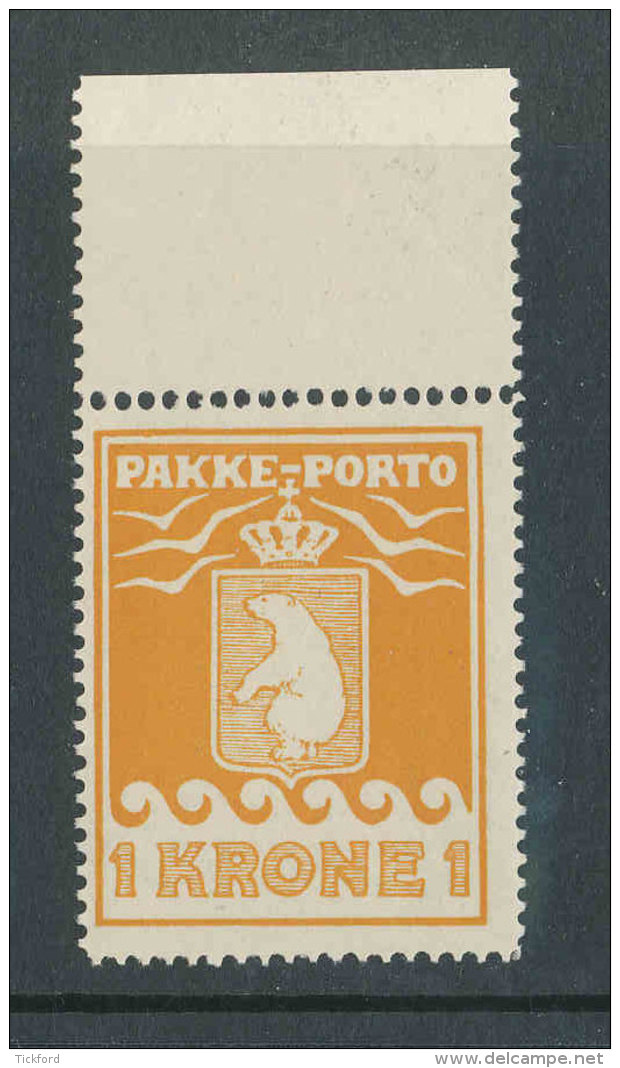 GROENLAND - 1930 -  COLIS POSTAUX - Yvert 8 NEUF ** LUXE / MNH - 1Kr. Ocre - Facit P11, Michel 11A - Paquetes Postales