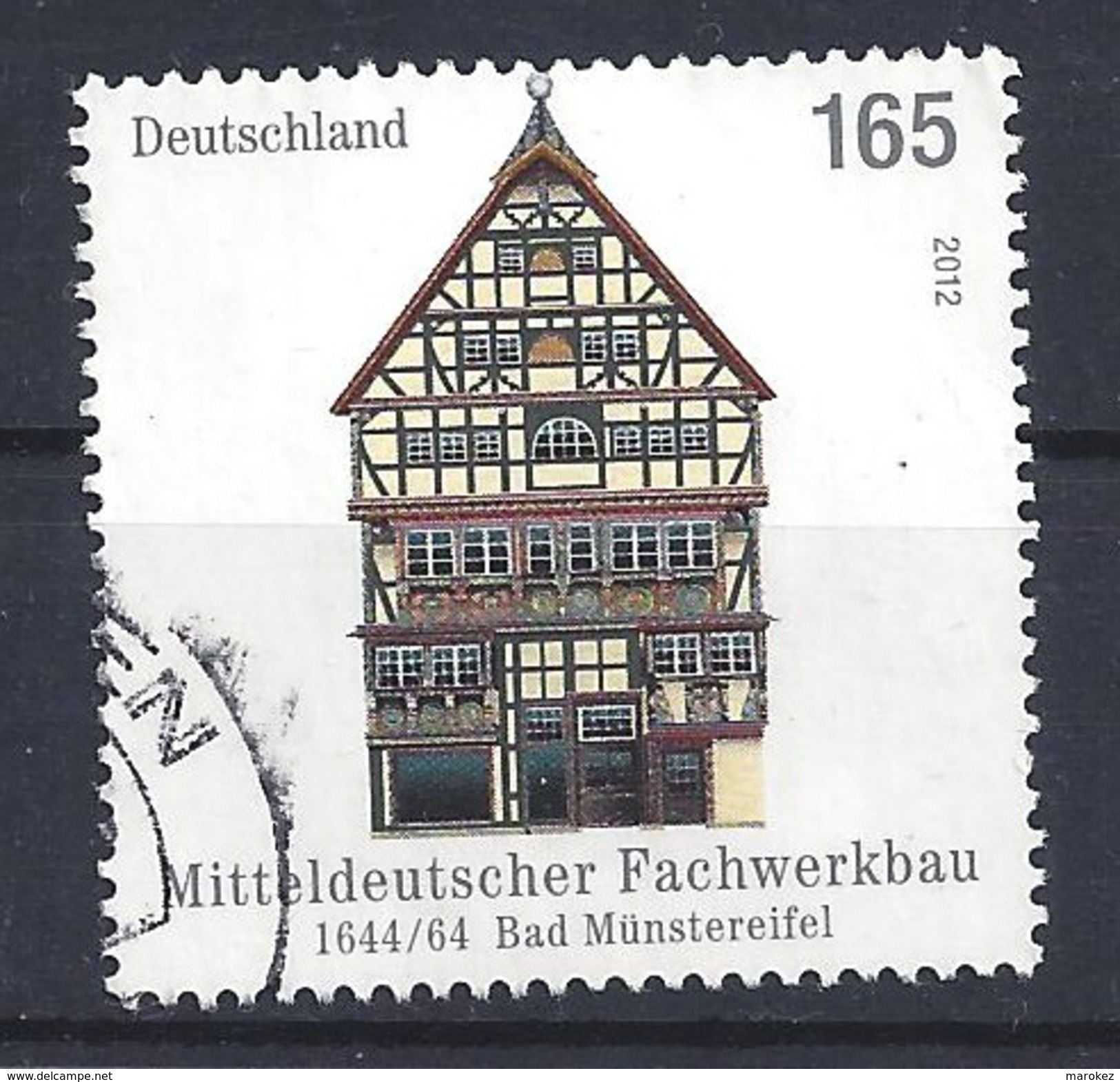 GERMANY 2012 Architecture &ndash; Half-Timbered Houses; 1644/64 Bad Münstereifel Postally Used MICHEL # 2931 - Gebraucht