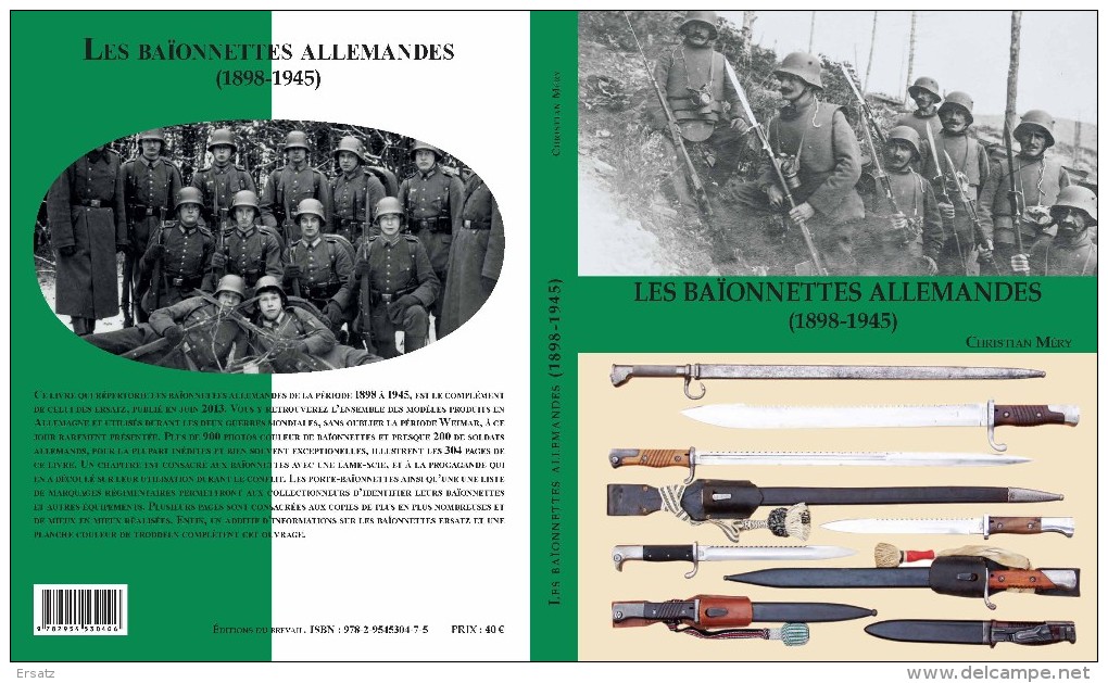 Livre : LES BAÏONNETTES ALLEMANDES (1898-1945) - Armas Blancas